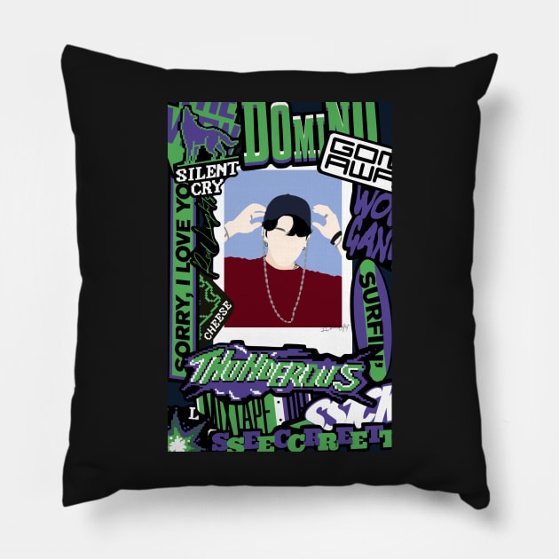 The one shouting - SKZ Pillow by LChiaraArt