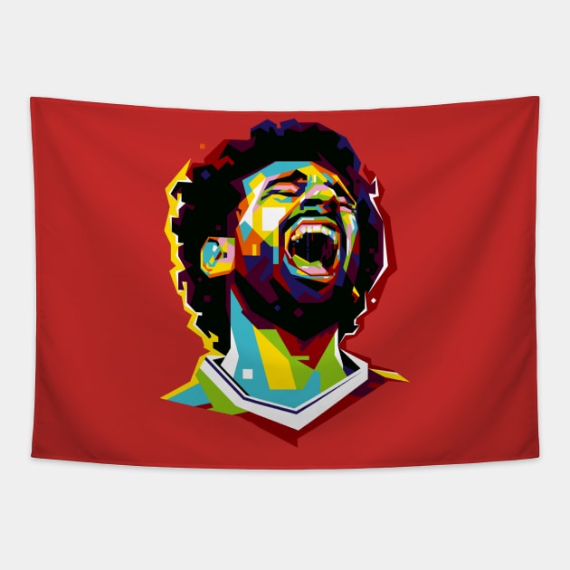 mohamed salah wpap pop art Tapestry by BAJAJU