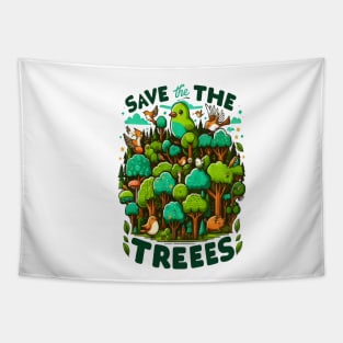 Nature Protector T-Shirt Design Tapestry