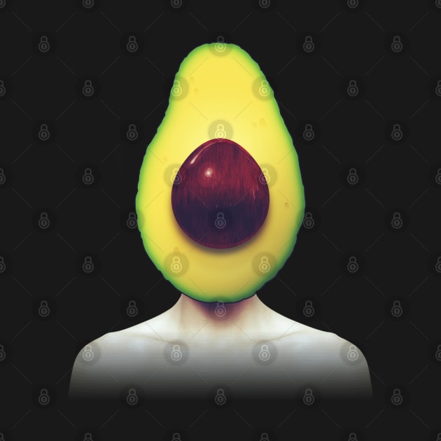 Avocado head portrait by reesea