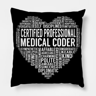 Certified Professional Medical Coder Heart Pillow