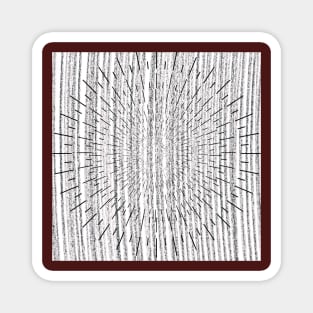 edgy vintage black and white lines pattern Magnet