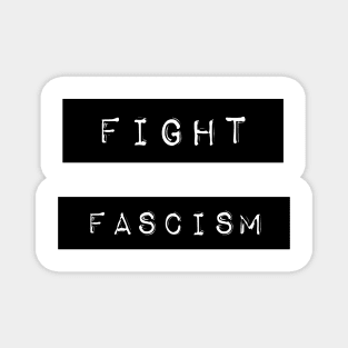 FIGHT FASCISM - Retro Label Maker Design Magnet