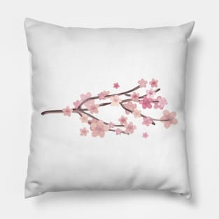 Pink Cherry Blossom Branch Pillow