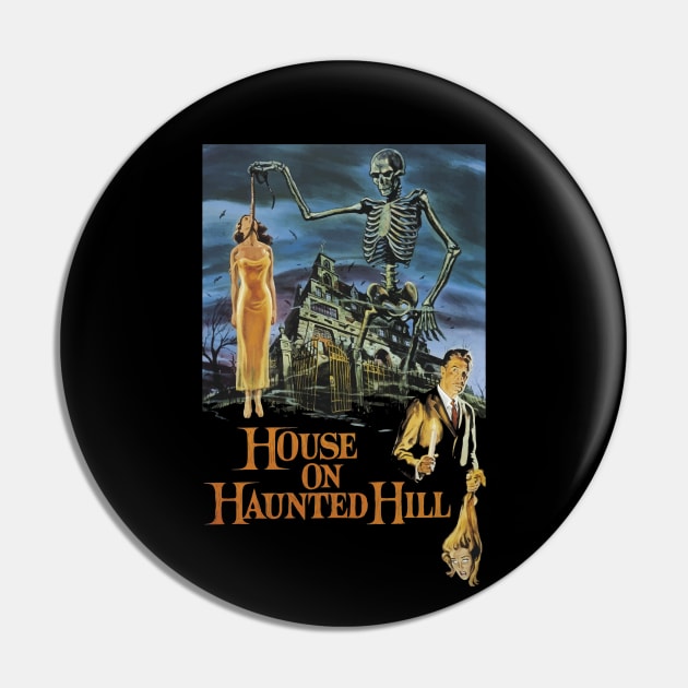 House On Haunted Hill, From A 1959 Campy Horror Movie Poster Pin by VintageArtwork