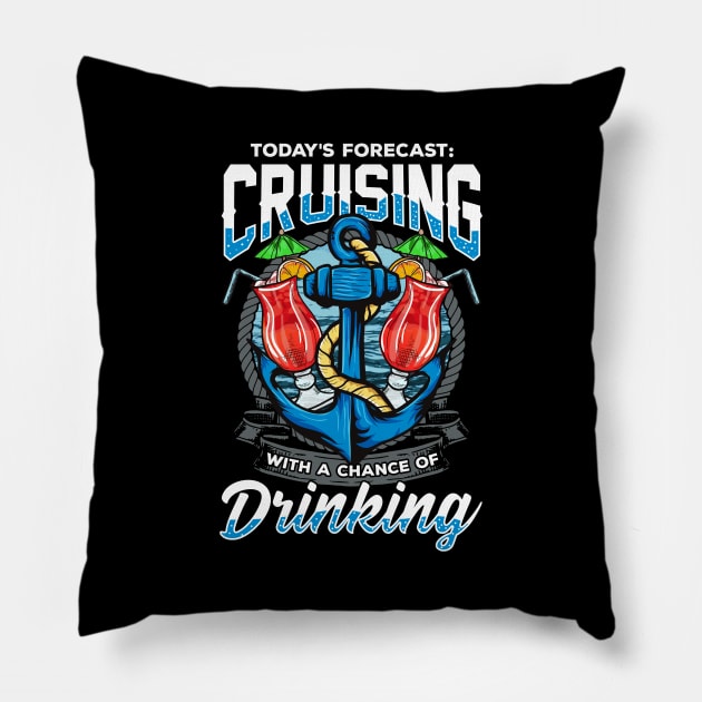 Todays Forecast Cruising with a Chance of Drinking Pillow by theperfectpresents