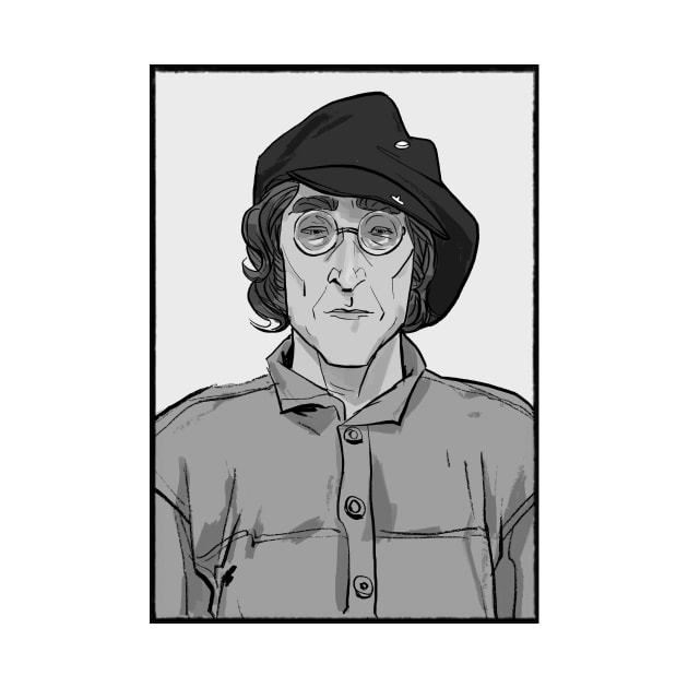 John Lennon grayscale by markodjeska