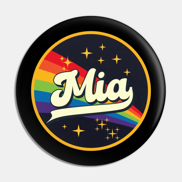 Mia // Rainbow In Space Vintage Style Pin by LMW Art