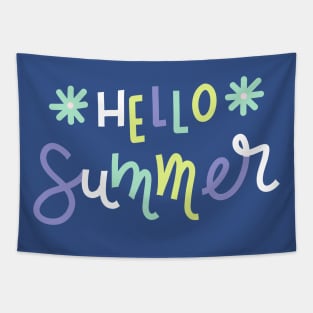 Hello Summer (blue) Tapestry