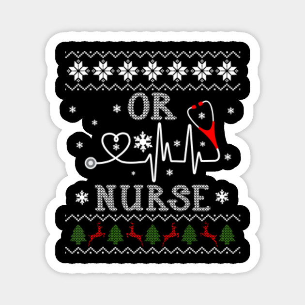 Funny Stethoscope Or Operating Room Nurse Christmas Ekg Heartbeat Gift