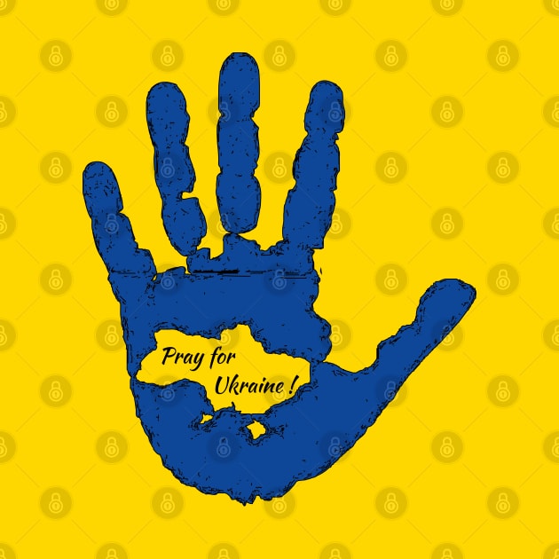 Fasbytes Pray For Ukraine Blue Peace by FasBytes