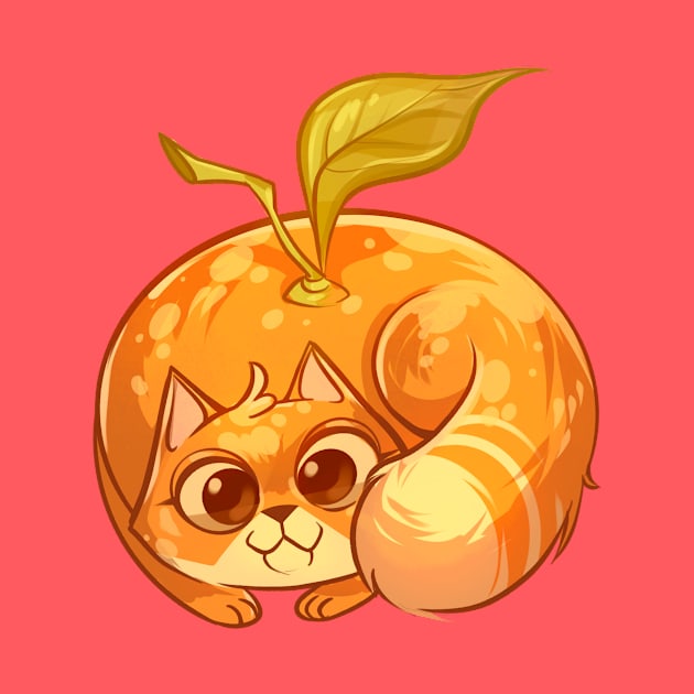 Tangerine Cat by Claire Lin