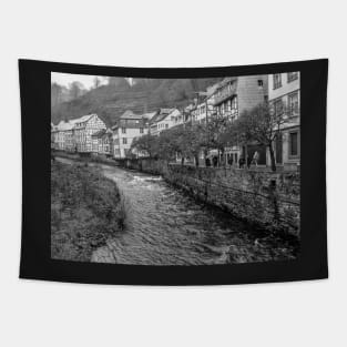 The River Rur flowing the German town of Monschau Tapestry