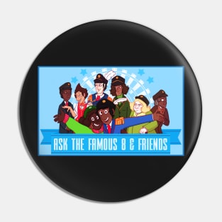 Ask the Famous 8 Banner Pin
