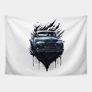 Splash art. Ford stylized pickup truck Tapestry