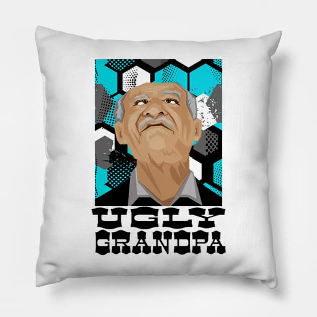 ugly grandpa Pillow by mohamed705