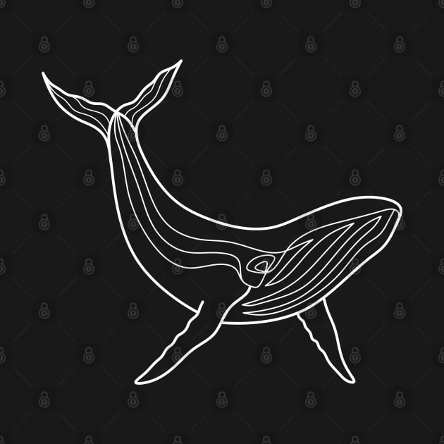 Line Art Whale by themadesigns