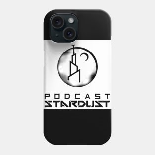 Podcast Stardust Black and White Pixel Logo Phone Case