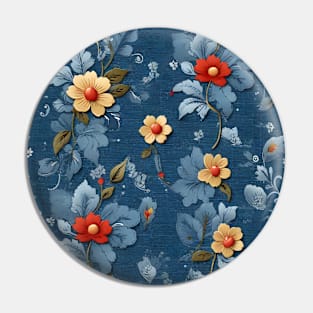 Abstract flower denim textures pattern Pin