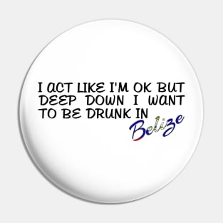 I WANT TO BE DRUNK IN BELIZE - FETERS AND LIMERS – CARIBBEAN EVENT DJ GEAR Pin