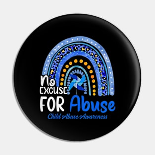 No Excuse For Abuse Child Abuse Prevention Awareness Month Pin