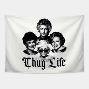 Black Vintage Thug Life Golden Girls Tapestry