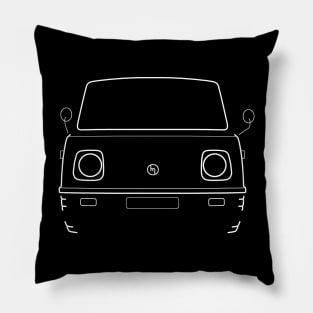 Classic first generation Bongo van white outline graphic Pillow