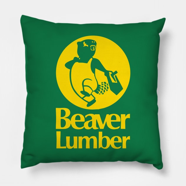 Beaver Lumber Pillow by Radian's Art