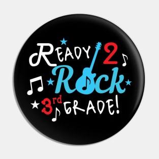 Ready To Rock 3Rd Grade Guitar Theme Boy Gift Pin