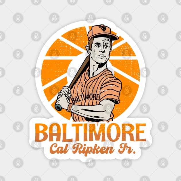 Baltimore Maryland Orioles Baseball Cal Ripken Jr Magnet by Tezatoons