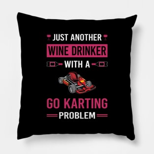 Wine Drinker Go Karting Go Kart Karts Pillow