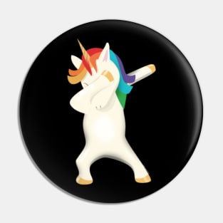 Dabbing Shirt Funny Dabbing Unicorn Cute T Shirt Pin