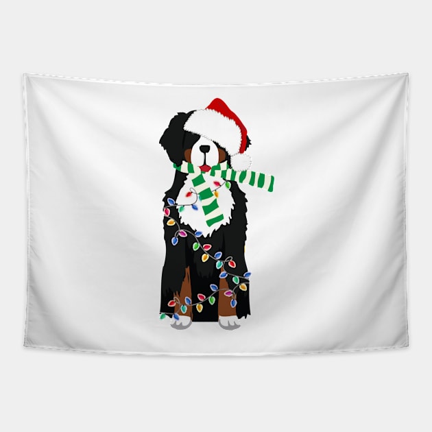 Christmas Bernese Mountain Holiday Dog Tapestry by emrdesigns