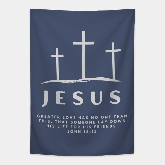 Calvary Crosses Tapestry by threadsjam