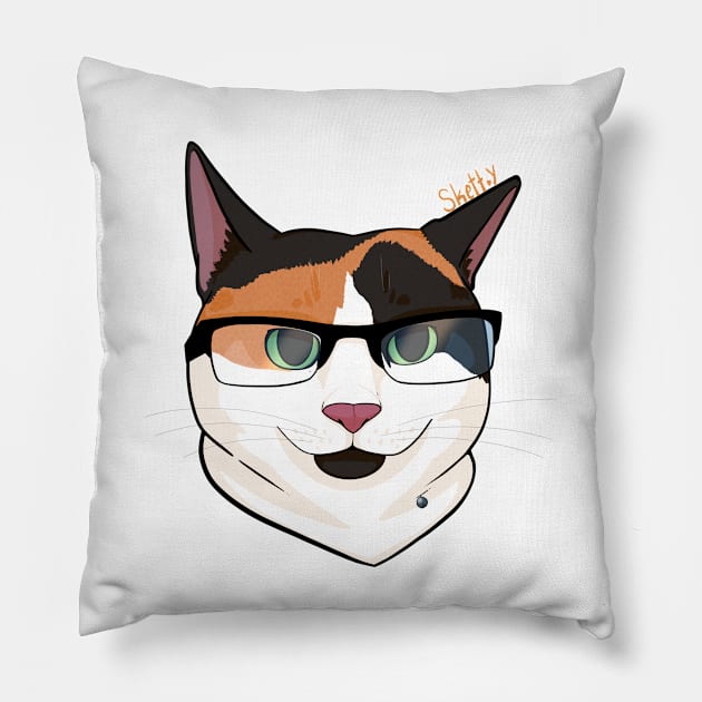 Smarty Cat Pillow by jastinamor