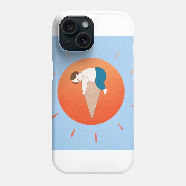 Too Hot, Give Me Ice Cream Phone Case by Studio Haiya