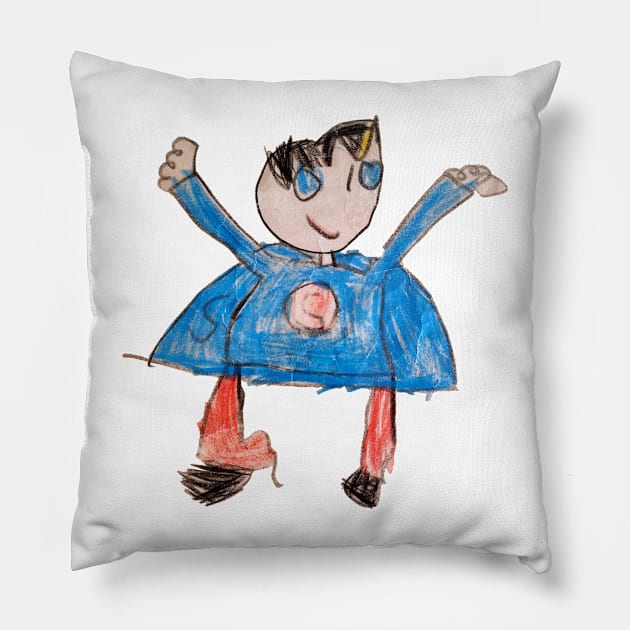 super brother Pillow by Angel Rivas