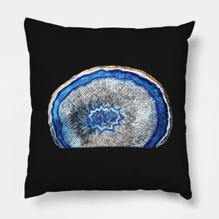 Blue Agate Crystal Pastel Drawing Pillow