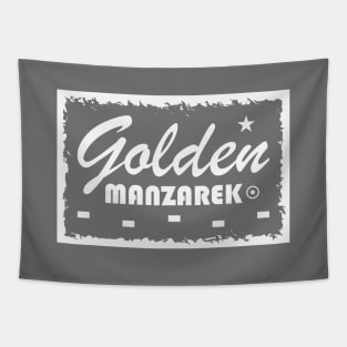 Golden Manzarek (White) Tapestry