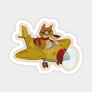 Dog Plane Magnet