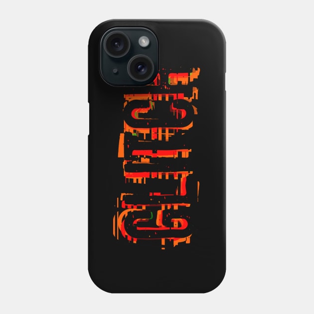 Glitch-text Phone Case by Randomart