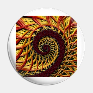 Bold Fractal Spiral Pin