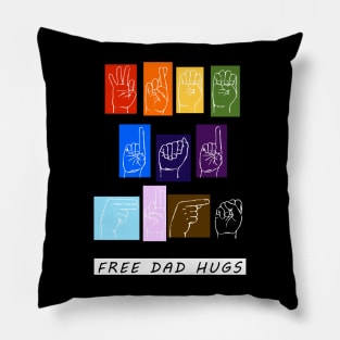 Free Dad Hugs Pillow