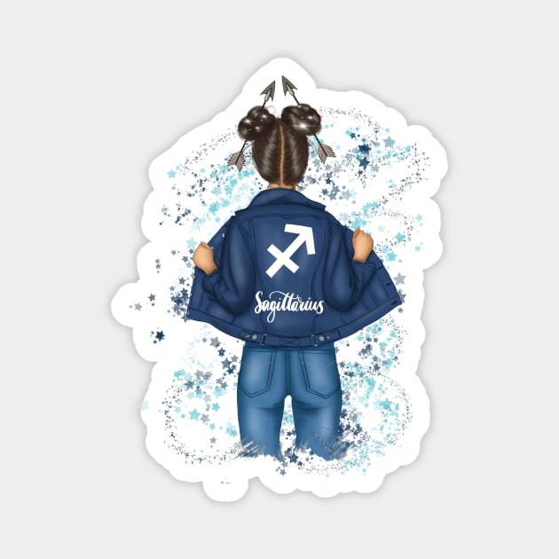 Sagittarius Zodiac Sign Girl Magnet by The WYLD Tribe