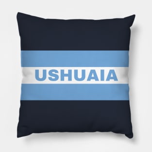 Ushuaia City in Argentina Flag Pillow