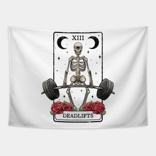Deadlifts Tarot Card Occult Workout Esoteric Gothic Goth Gym Tapestry