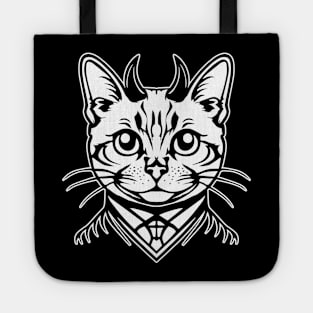 Metal deftone cat art Tote