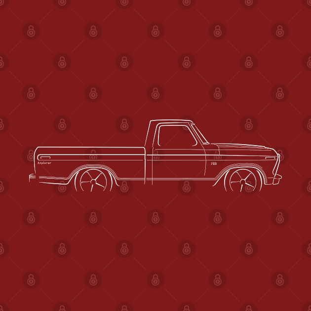 1974 Ford F-100 - profile stencil, white by mal_photography