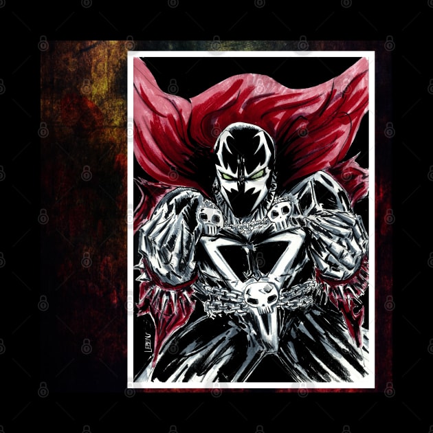 spawn from the dark comics in hell by jorge_lebeau