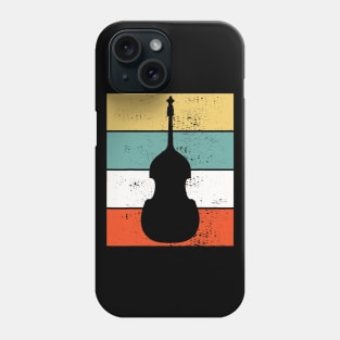 Double Acoustic Bass Player Retro Vintage Music Teacher Gift Phone Case